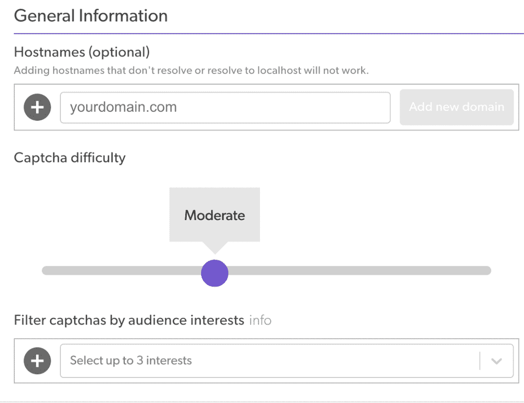 Fill hCaptcha General Information