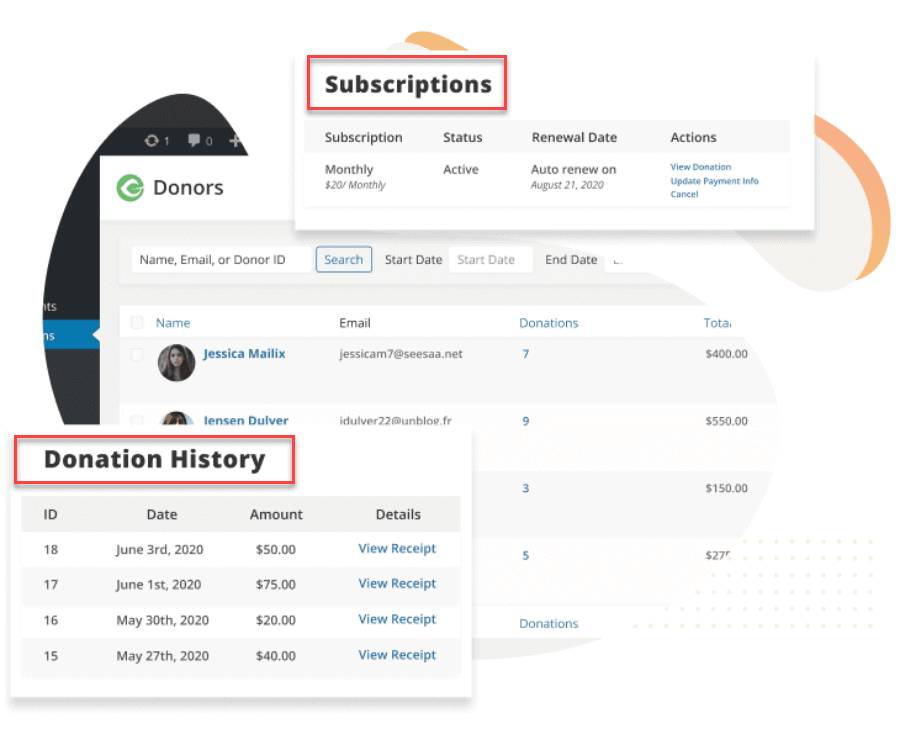 GiveWP Donor Database & Management