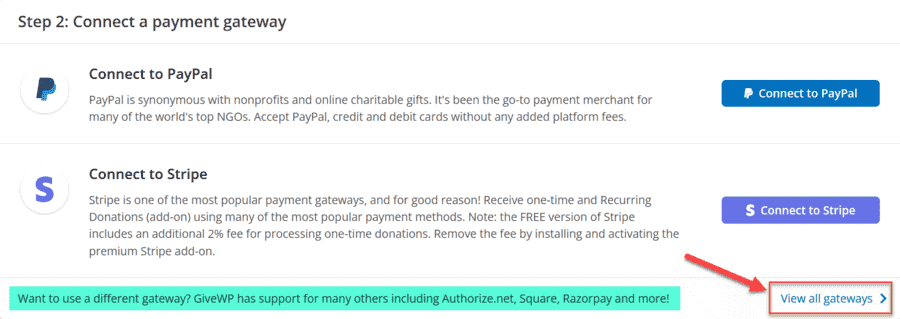 GiveWP Payment Gateways Integration