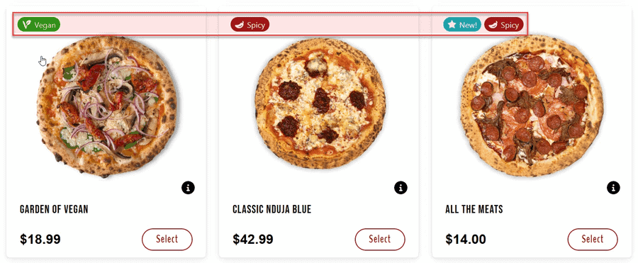 Product Labels Using Orderable WooCommerce Restaurant Plugin