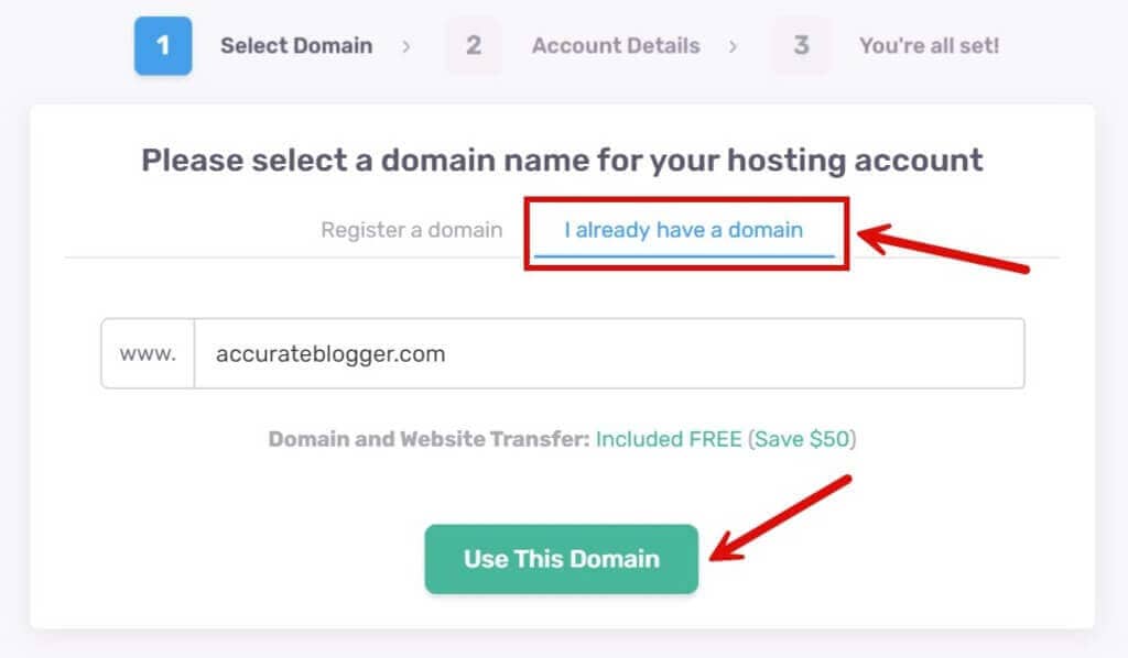 FastComet Domain Setup